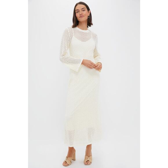 HYACINTH HOUSE Cream Knit Amanyara Maxi Dress Size S NWT Retail $178 Tuckernuck - Picture 1 of 8